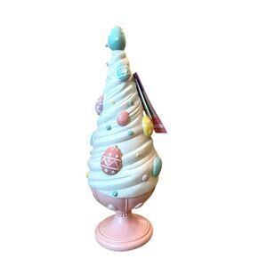Sweet Treats Pastel Easter Eggs Frosted Bowl of Soft Ice Cream 14in Decor NEW